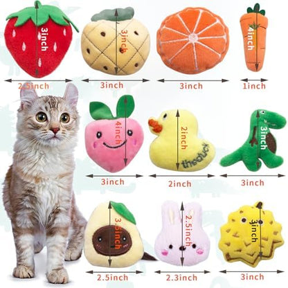 Mini Cat Catnip Toys for Indoor Cats 10 Pack - Image 2