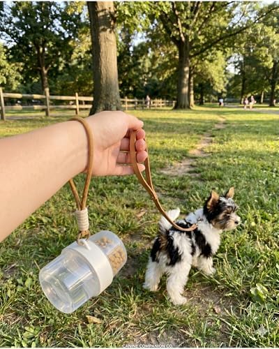 Portable Pet Travel Water Bottle and Food Container - 2-in-1 Detachable Dog Travel Cup for Walking, Hiking and Traveling - Leak-Proof, BPA Free & Food Grade Safety Material (Gray, 2-Pack Set) - Image 2