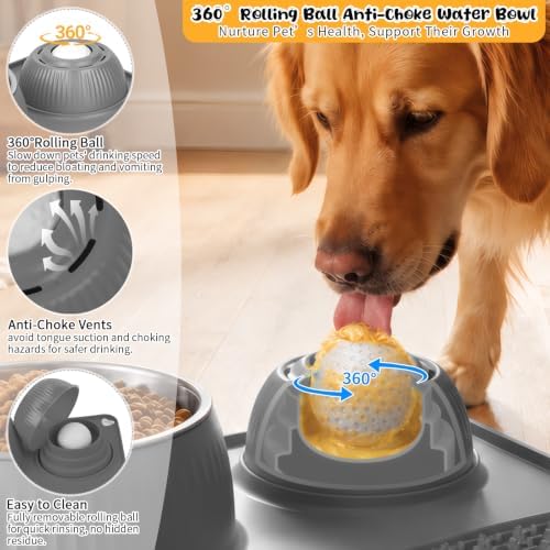 Dog Lick Bowl with Rolling Ball for Liquid and Thick Treat - Image 4