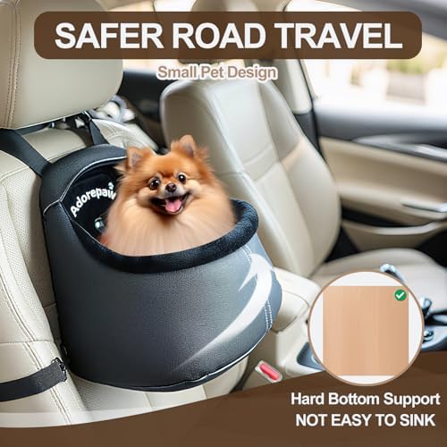 Dog Car Seat for Small Dogs, Luxury PU Leather Dog Booster Seat, Car Seats for Dogs, Can be Used as Pet Carrier Bag - Image 2