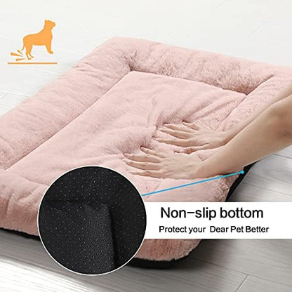 Dog Crate Pad Washable Dog Bed for Crate Medium Cozy Mat 36-Inch Pink - Image 6