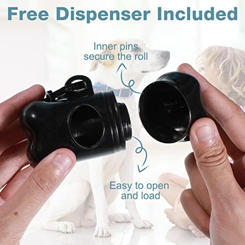 Teling 3000 Count Dog Poop Bags with 3 Dispensers, Black - Image 4