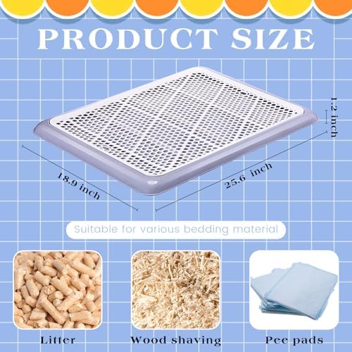 Mifoci Dog Pee Pad Holder Tray with Mesh Potty Training, 25.59 x 18.90 Inch - Image 2