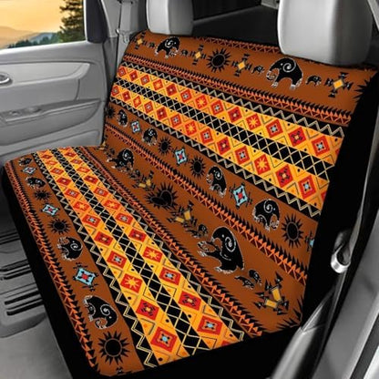 AFPANQZ Elephant Stripes Full Wrap Car Seat Covers Rear Bench Protection Cushion Backseat Mats Against Dirt & Pet Fur Dust-Proof Universal Car Accessories Decoration Set - Image 2