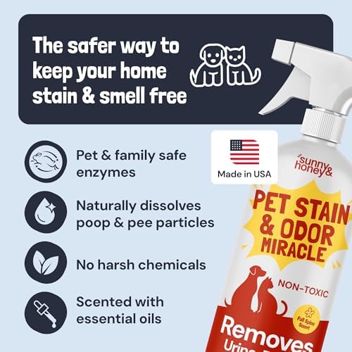 Sunny & Honey Pet Stain and Odor Remover Spray for Carpets, 32floz Spice - Image 5