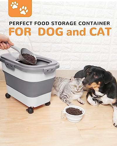 20-23 Lbs Dog Food Storage Container,Collapsible Dog Food Container - Image 2