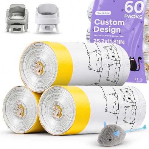 60 Count Liner Replacement for Pet Pivot Autoscooper 11/12 Box by PuechAxe