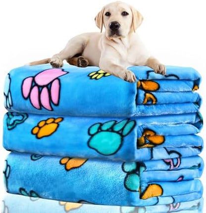 Rezutan Blanket for Large Dogs & Cats Soft Reversible Cute Paw 40"x31" by Rezutan