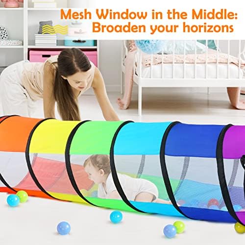 Moncoland Kids Play Tunnel Tent for Toddlers, Colorful Pop Up Crawl Toy Baby Children or Dog Cat with Breathable Mesh, Collapsible Gift Boy Girl Indoor Outdoor Games - Image 5