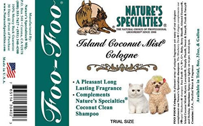Nature's Specialties Island Coconut Mist Dog Cologne for Pets, Natural Choice for Professional Groomers, Ready to Use Perfume, Finishing Spray, Made in USA, 8 oz - Image 2
