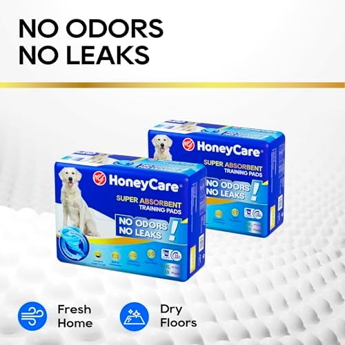 HONEY CARE All-Absorb, XXL 30"x36", 30 Count, Dog and Puppy Training Pads, Ultra Absorbent and Odor Eliminating, Leak-Proof 5-Layer Potty Training Pads with Quick-Dry Surface, Blue, A39 - Image 4
