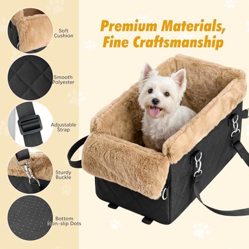 VavoPaw Center Console Dog Car Seat for Small Dogs&Cats Under 12 LBS - Image 3