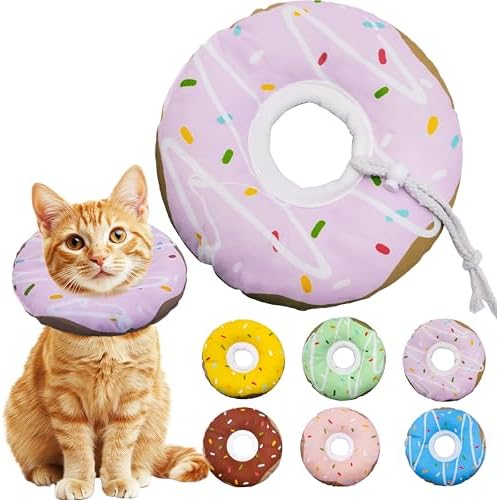 Seyezo Cat Cone Collar Soft, Adjustable Cat Recovery Cone Waterproof Purple by Seyezo