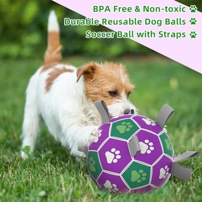Diman Dog Balls with Straps, 7 Inch Puppy Soccer Ball for Dogs - Image 6