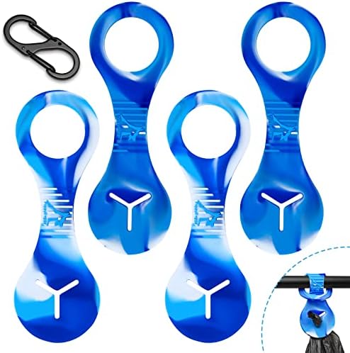 Dog Poop Bag Holder for Leash Waste Bag Carrier Dog Poop Bag Dispenser for Walking Running Bicycle Accessory 4 Pieces (Mixed Blue) by PuppyDoggy
