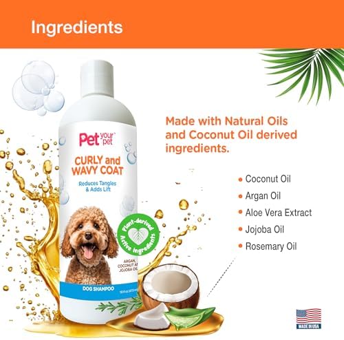 Natural Dog Shampoo for Curly & Wavy Coats, 16 Fl Oz - Image 5