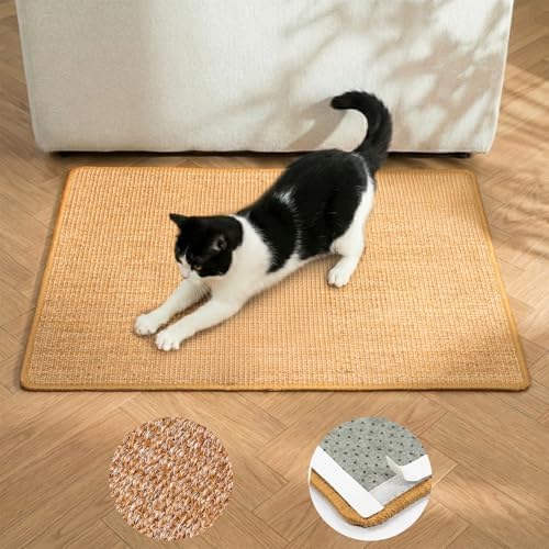 Conlun Cat Scratcher Mat, 15.7x23.6in Sisal Mat Floor & Couch Protector by Conlun