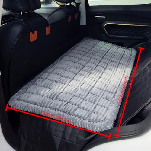 Dog Bed for Car, Backseat Pet Bed Mat, Dog Seat Cover for Car Back Seat, Non-Slip Travel Pet Mat, Fit for Backseat Extenders and Seat Covers (Bluegrey, 24.8x54inch) - Image 3