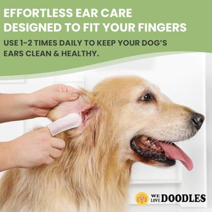 Dog Ear Wipes, Pre-Soaked Finger Pads, Safe, Gentle & Deodorizing, 50 PCS - Image 5