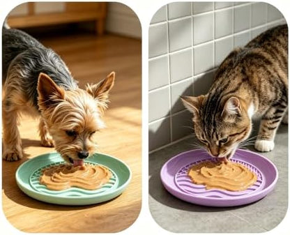 2Pcs Lick Mat for Dogs Cats,Suction Slow Feeder with Fish Scale - Image 3