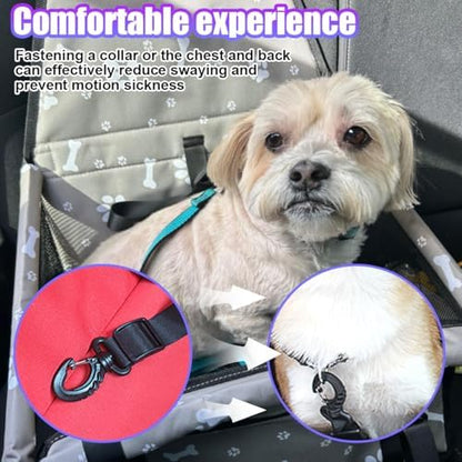 Pet Car Seat, Waterproof Oxford Dog Car Booster Seats, Grey Bone - Image 5