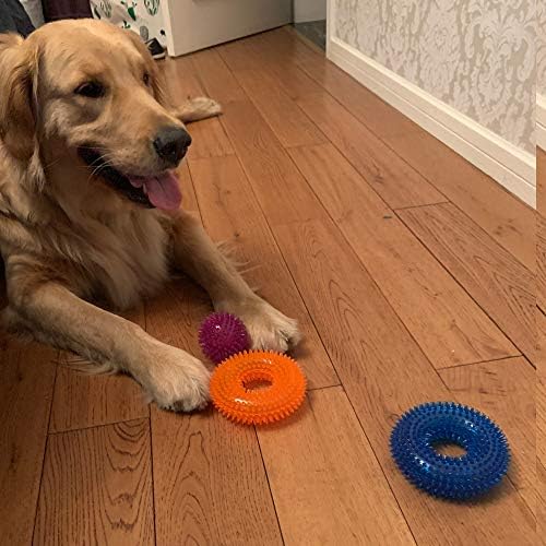 Jalousie Dog Squeaky Toys Value Set Non-Toxic Squeaky Balls Toss Fetch TPR Rubber Puppy Toys Spikey Dog Chew Toy for Small Medium Breed Pet Toys for Puppy (3 Pack Spiky Balls) - Image 5