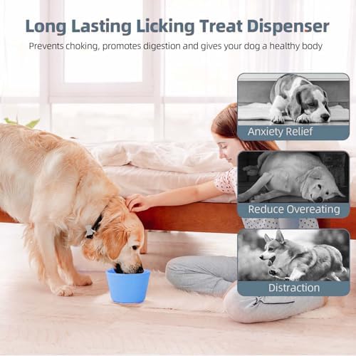 Dog Lick Bowl, Non-Slip Freeze Slow Feeder Small Medium, 1.6 Cup - Image 6