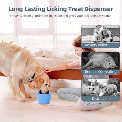 Dog Lick Bowl, Non-Slip Freeze Slow Feeder Small Medium, 1.6 Cup - Image 6