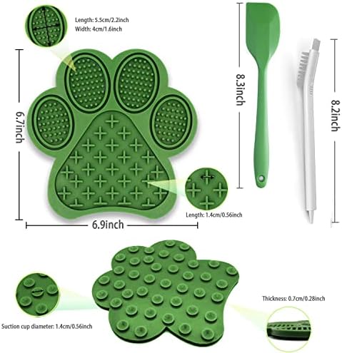 Lick Mat for Dogs and Cats, Premium Lick Pad with Suction Cups,Dog Slow Feeder Dowl Mat for Bathing Grooming Nailing Trimming, Food-Grade, Non-Toxic (Green) - Image 4