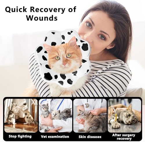 Soft Adjustable Cat Cone Collar, Comfortable Cat Recovery Collar - Image 3