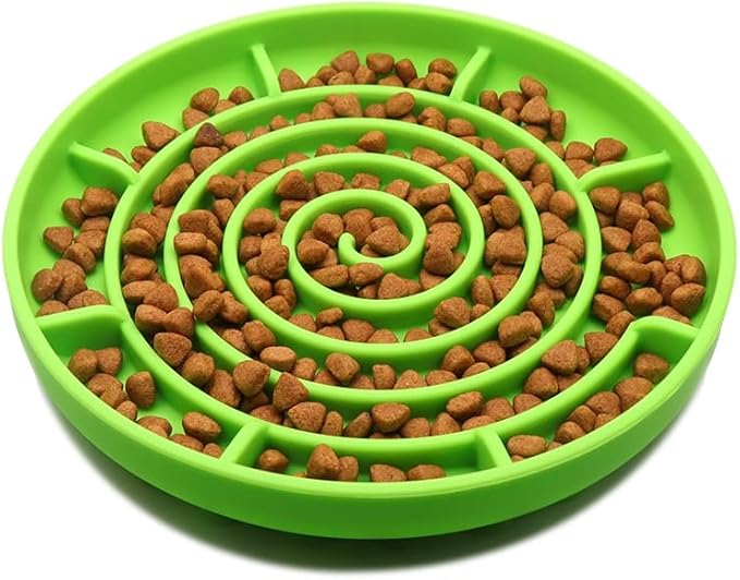 Slow Feeder Bowl,Soft Silicon Rubber Slow Feeder Slow Down Eating Time for Dog Cat Puppy Pet with Stong Suction Cups for Dog Bowls Slow Eating Bowls