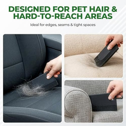 Reusable Pet Hair Remover Roller - 5-Piece Dog & Cat Hair Remover Kit for Couch, Furniture, Carpet, Car Seats & Clothes with Deshedding Glove, Fur Scraper & Cleaning Brush - Image 4