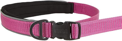 KONG Reflective Shock Absorbing Hands-Free Bungee Dog Leash 6' (Pink)