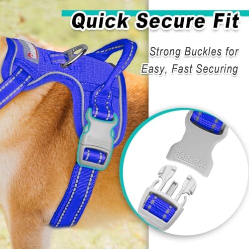 BARKBAY Dog Harness for Large Dog No Pull Mesh 2 Clips Dog Vest - Image 7