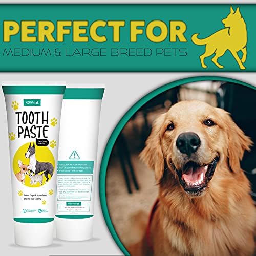 H&H Pets Dog Toothbrushes and Toothpaste Best Professional Cats & Dogs Finger Dental Brush, Dog Brush Set, Perfect for Dogs and Cats, Dog Supplies - Size Small 4 Count 3.5 Oz Toothpaste (100g) - Image 4