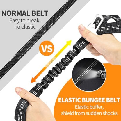3 Piece Set Dog Seat Belt Retractable Dog Car Seatbelts Adjustable Pet Seat Belt for Vehicle Headrest Restraint Adjustable Heavy Duty & Elastic & Durable Car Harness for Dogs - Image 5
