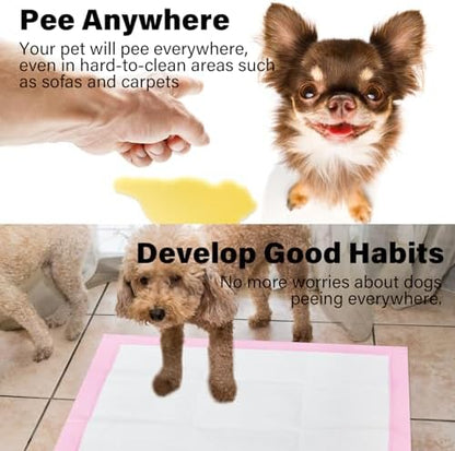 Basics Dog and Puppy Pee Pads with 4-Layer Leak-Proof and Quick-Dry Design for Potty Training, 13” x 17” Ultra Absorbent Disposable Changing Pads for Small Pets -Pink(50 Count) - Image 5