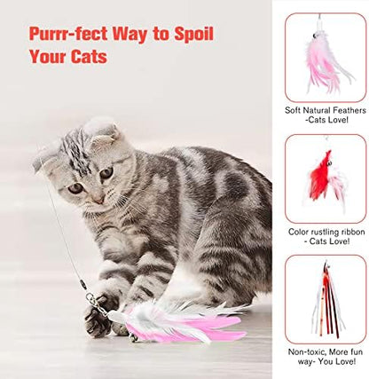 BEBOBLY 3-in-1 Retractable Cat Wand Toy for Indoor Cats - Image 5