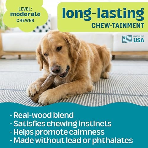 Pupstages Dogwood Stick Dog Chew Toy, Made in USA, Large, 8" - Image 4