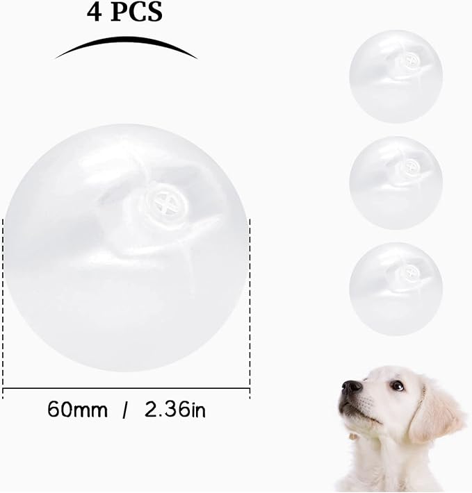 WishLotus 4pcs Squeakers, 60mm Plastic Squeakers for Dog Toys, Toy Noise Maker Insert Replacement for Repairing Old Toys & Sound Again Pet Supply (60mm)