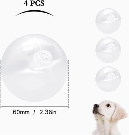 WishLotus 4pcs Squeakers, 60mm Plastic Squeakers for Dog Toys, Toy Noise Maker Insert Replacement for Repairing Old Toys & Sound Again Pet Supply (60mm)