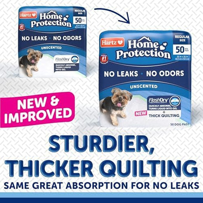 Hartz Home Protection Super Absorbent Odor Eliminating No Leaks Dog Pads, 50 Count - Image 2