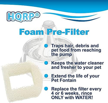 HQRP 6-Pack Foam Pre-Filter Compatible with Drinkwell Ceramic Lotus PWW00-13709 DMLT-CER, Sedona PWW00-15417, Pagoda PWW00-13907 PWW00-14289 Pet Fountain; PAC00-13711 / PAC00-13194 Replacement - Image 4