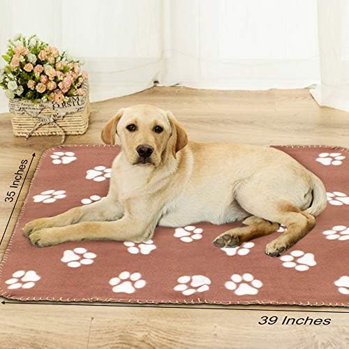 Comsmart Dog Blankets, 6 Pack Fleece Pet Blankets, 39x35 inches, Brown - Image 5