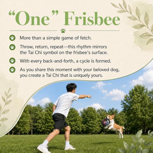Dog Flying Disc Frisbee, Soft EVA Fetch Toy for Interactive Play & Bonding, Safe for Teeth, Floating Water Toy with Taiji Design -for Home/Outdoor Playtime-for Small/Medium Dog (2 Pack) - Image 7
