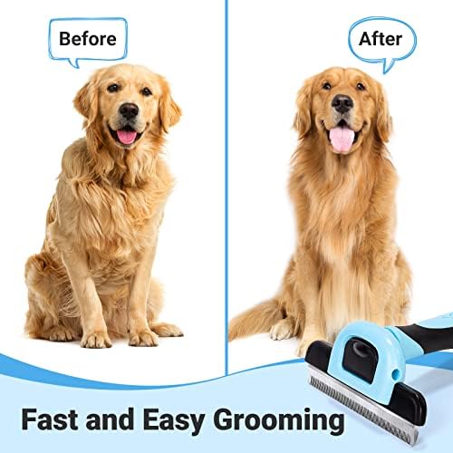 MIU COLOR Pet Grooming Brush, Deshedding Tool for Dogs & Cats, Blue - Image 4