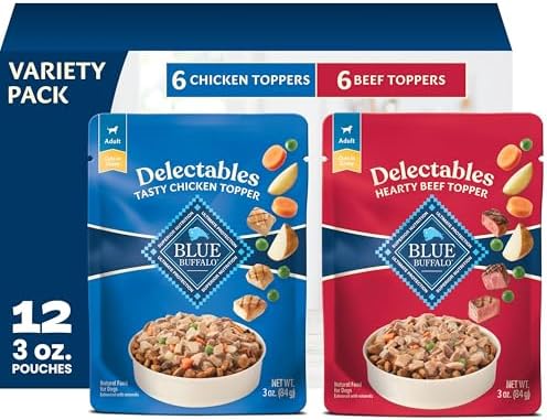 Blue Buffalo Delectables Variety Pack Dog Food Topper, 3 oz, 12 ct by BlueBuffaloCompanyLtd