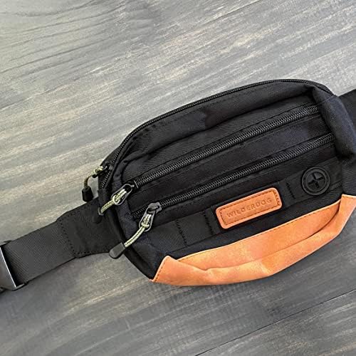 Wilderdog Utility Fanny Pack stores Treats, Balls, Keys in 3 Pockets with adjustable strap and Poop Bag dispenser (Black) - Image 2