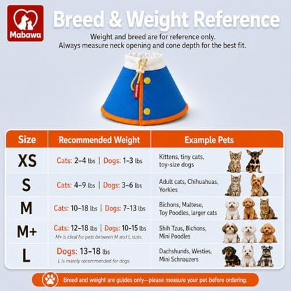Soft Dog Cone Collar Alternative, Adjustable Pet Recovery Collar After Surgery, Lightweight EVA Foam E-Collar for Dogs & Cats, Water-Repellent Cone to Prevent Licking Wounds (Blue, M+) - Image 5