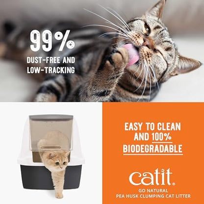 Catit Go Natural Pea Husk Clumping Cat Litter, 12.3 lb, Natural - Image 6